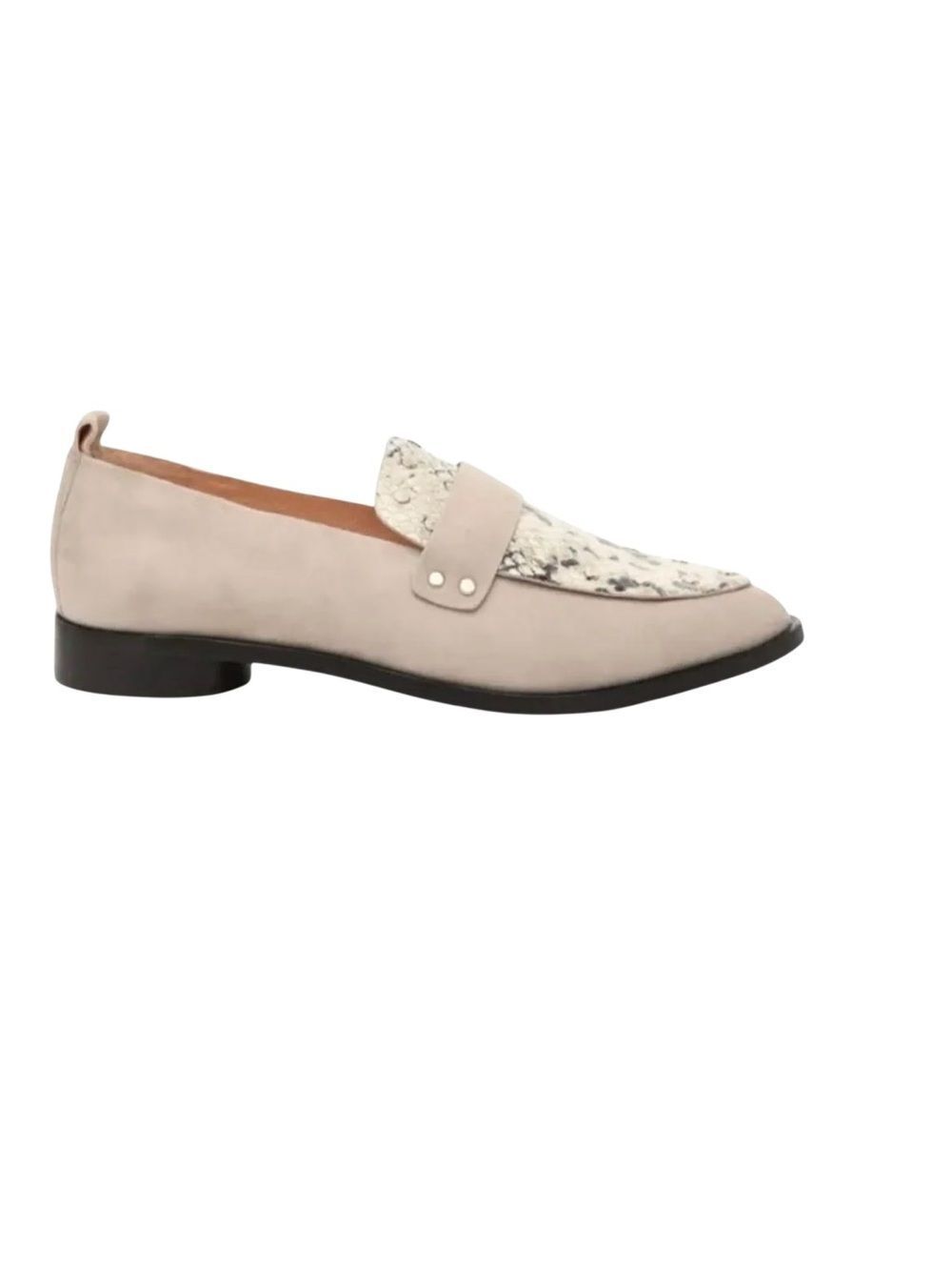 Joie Loafers Suede Snakeskin Shoes 38 1/2